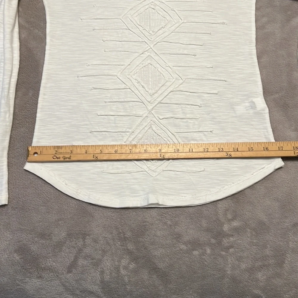 NWT Lucky Brand White Long Sleeve Scoop Neck Tee - Picture 11 of 15